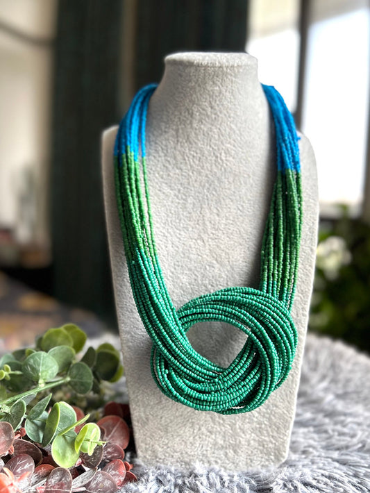 BOHO HOOP MULTI-STRAND NECKLACE