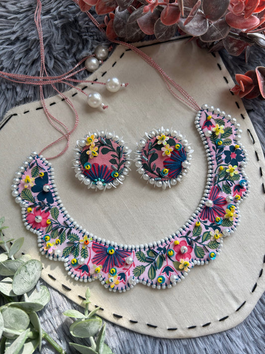 Meadow Hand painted Earring & Necklace set