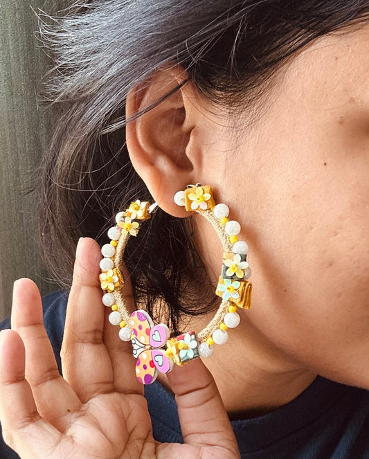 Butterfly Hoop Earrings